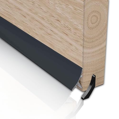 Stormguard - Barra deflectora oculta de agua de lluvia de 914 mm, tablero de goteo de puerta de UPVC, protector de madera de metal de 32 mm (gris)