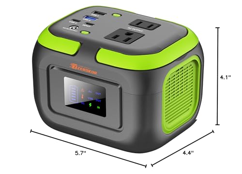 Image of Portable Power Station 120W, 97.6Wh Backup Battery Solar Power Bank Generator with AC Outlets & USB-C Input,Portable Battery Pack Lightweight for Camping Travel RV Van(without Solar Panel)