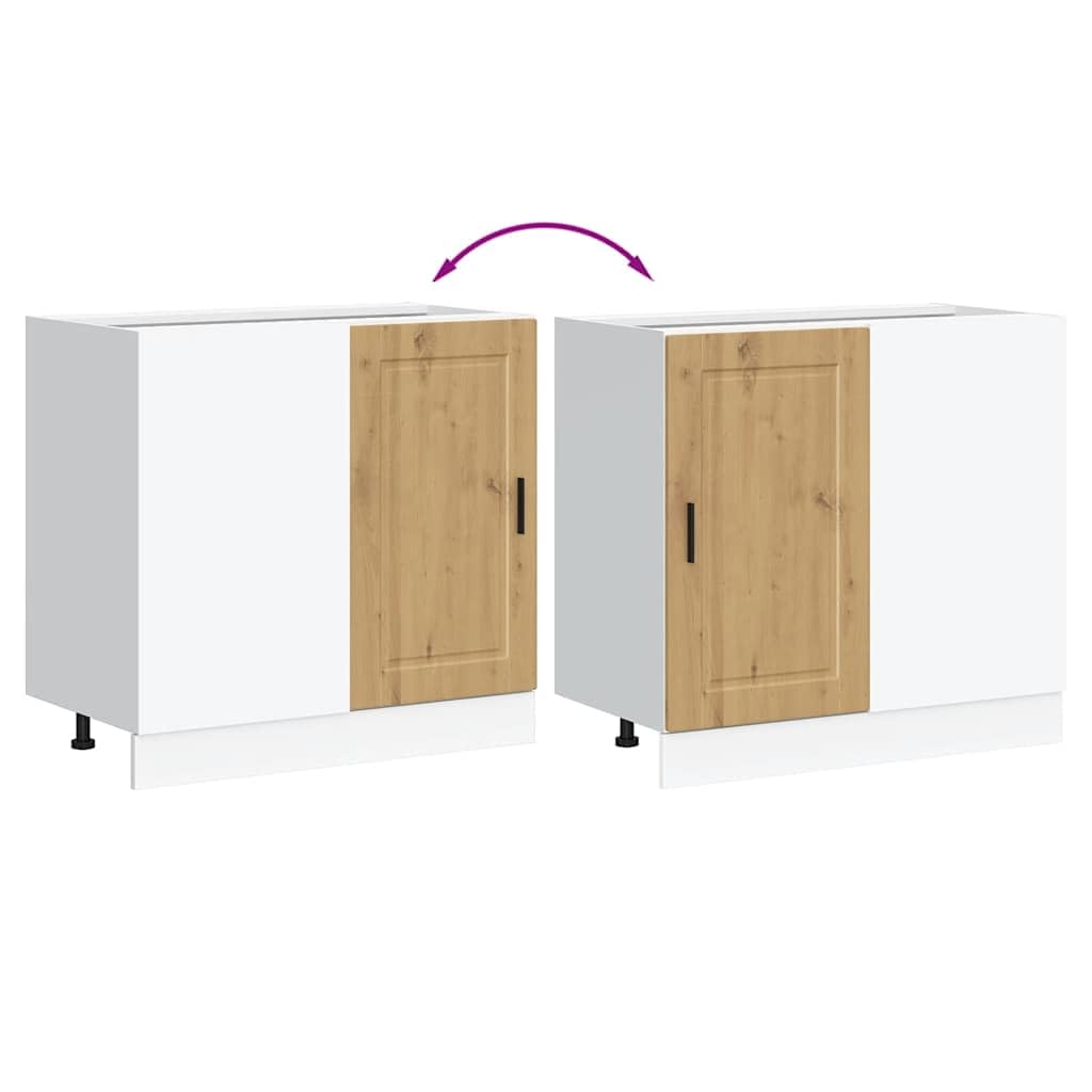 vidaXL Base da Cucina Porto Rovere Artigianale Legno Multistrato, Mobile Base lavello, lavello Cucina Base Mobile, Cucina Base Mobile