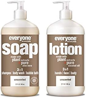 Everyone Unscented Combo Pack: 3-in-1 Soap Shampoo, Body Wash, and Bubble Bath