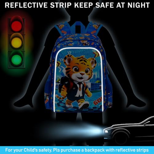 Image of 3PCS Dinosaur Backpack for Boys, 16 Inch Kids Water Resistant Preschool Elementary Kindergarten Bookbags and Lunch Box | Kids