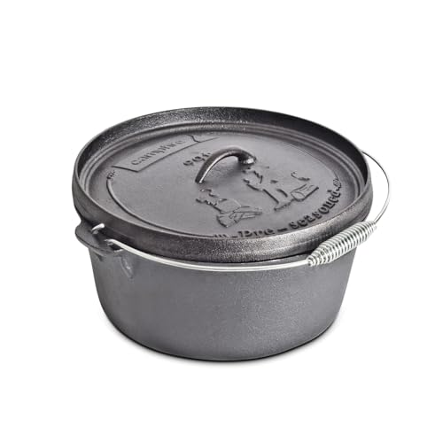 Campfire Pre-Seasoned Camp Dutch Oven, 9 Quart Capacity