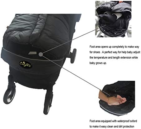 CozyMe Stroller Footmuff, Winter Stroller Cover for Toddler, Easy Temperature Reguration Stroller Bunting Bag for Baby, Waterproof Stroller Blanket Evolution for Cold Weather Child, 6M-4T - 5
