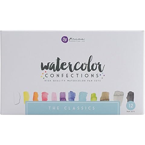 Art Philosophy Prima Marketing Watercolor Confections Watercolor Pans 12 Color Pack -The Classics 655350584252 Watercolor Confections: The Classics Cover
