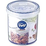 runde Frischhaltedosen LOCK & LOCK Twist Vorratsdose, 0.56 L, Plastik, farblos, 98 mm