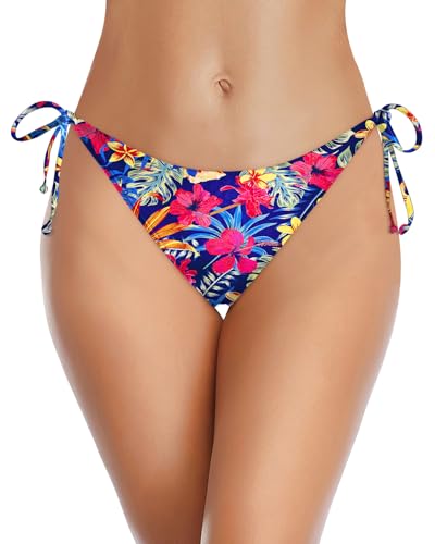 Image of Holipick Bikini Bottoms for Women String Bathing Suit Bottom with Moderate Coverage Low Waist Swim Bottom