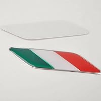 Vista 4 de Juego de pares de emblemas de bandera italiana de Italia para automóvil, insignia de aluminio 3D, accesorio exterior para auto universal de camión