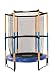 Hudora 65596 Hornet Kindertrampolin mit 140 cm Durchmesser und Sicherheitsnetz