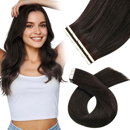Moresoo Extensions Echthaar Tape in Unsichtbar Tape Extensions Echthaar