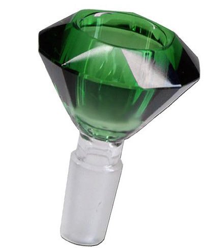Glas Bong Köpfchen Diamant BLAU 14er Schliff – Bild 4