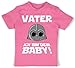 Vatertagsgeschenk Baby Papa Geschenk - Vater ich Bin Dein Baby - weiß - 6/12 Monate - Pink - BZ02_Baby_Shirt - BZ02 - Baby Shirt für Mädchen und Jungen