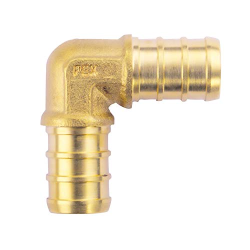 Litorange 1/2 Inch T Pex Tee & 90 Degree Elbow & Straight Coupling 1/2" (Pack Of 12) Lead-Free Brass Barb Crimp Pipe Fitting/Fittings #TOP4