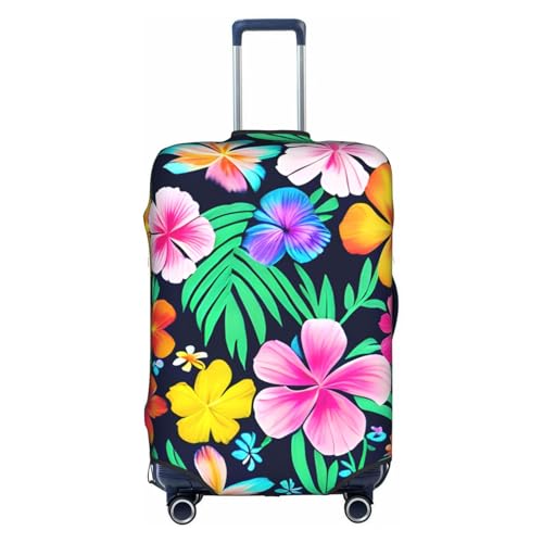 Stretch Luggage Cover for Travel, Colorful flowers Print Luggage Case Cover, Easy Find Suitcase Protector