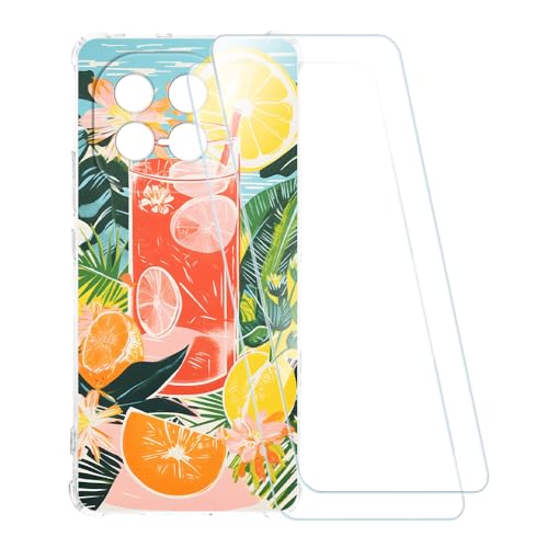 ESACMOT �v�����g�P�[�X + 2�������K���X�t�B���� Vivo iQOO Z10 Turbo+ 5G �Ƃ̌݊�������, �Ռ��z���\�t�g�J�o�[ HD�N���A (�T�}�[�^�C��)