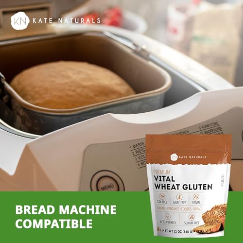 image for Kate Naturals Vital Wheat Gluten for Bread Making, Baking & Seitan. Co