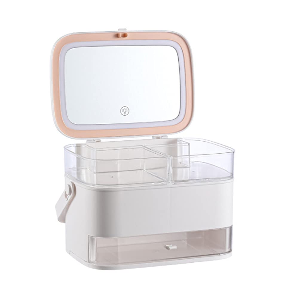 WALNUTA Cosmetic Storage Box Desktop Lipstick Finishing Box Skin Care Products Shelves (Color : White)