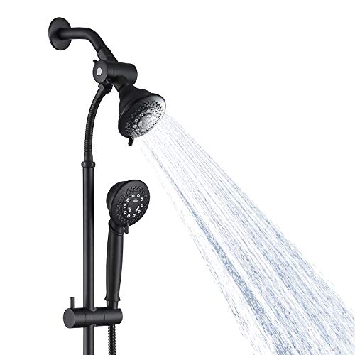 Weekly Top Sale HOMELODY Shower Faucet Oil Rubbed Bronze Shower heads Set, 5 Functions Shower head with Liftable Handheld Shower, Shower Faucet System Dual Shower Heads 60" Stainless Steel Hose & 4+4 inch Shower Area