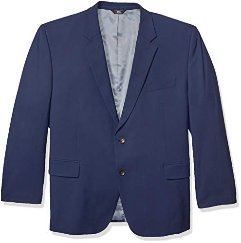J.M. Haggar Men's Big and Tall B&T 4-Way Stretch Solid Gab Slim Fit Suit Separate Coat, Blue, 56L