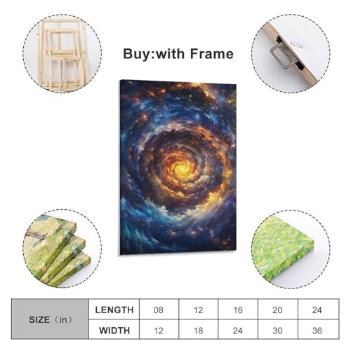 Impression sur toile vortex cadeau deco maison originale 40x60cm