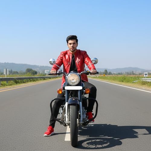 Image of Genuine Leather Jacket for Men | Pure Sheep Leather Jacket for Men | Original Leather Jacket for Mens | Biker & Casual and Winter Jacket No Fur