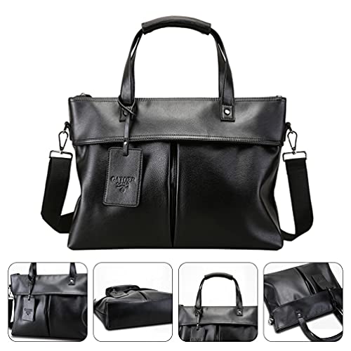 VALICLUD Bolsa de negócios de couro PU à prova d'água, bolsa de negócios, pasta de grande capacidad