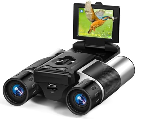 2' LCD Binoculars with Camera for Adult, 10x Optical Zoom 8X Digital Zoom, 40MP Camera 2.5K Videos Digital Binoculars for Bird Watching, Outdoor Adventures 32GB