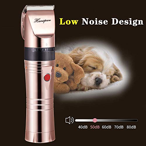 HANSPROU Upgraded Dog Shaver Clippers Rechargeable Dog Clipper for Thick Heavy Coats Low Noise