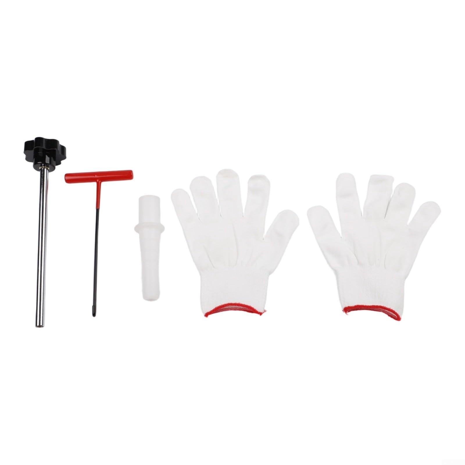 Kit d'outils de valve de pneu, extracteur de valve sans chambre à air, poignée en caoutchouc antidérapante pour réparation rapide de pneus de voiture et moto (noir)