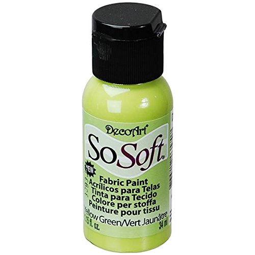 Sosoft Fabric Acrylic Paint 1Oz-Yellow Green