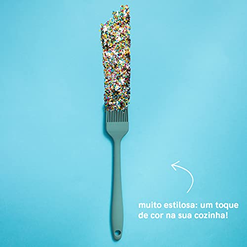 OIKOS Cozinha Pincel de Silicone, Verde (Escuro), 20.3 x 3.5 cm