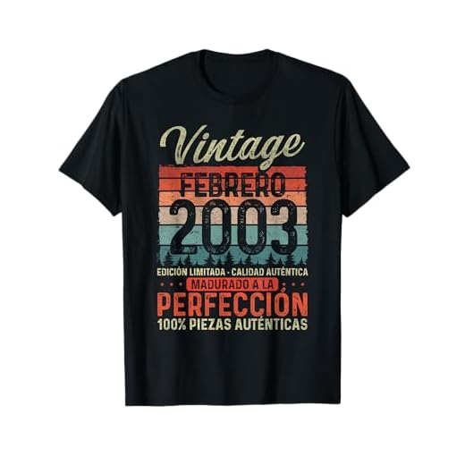 Febrero 2003 Vintage Regalo 21 Años Cumpleaños Hombre Camiseta