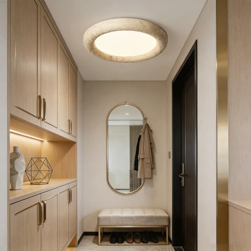 Plafonnier moderne marbre encastré solution éclairage salon - 8