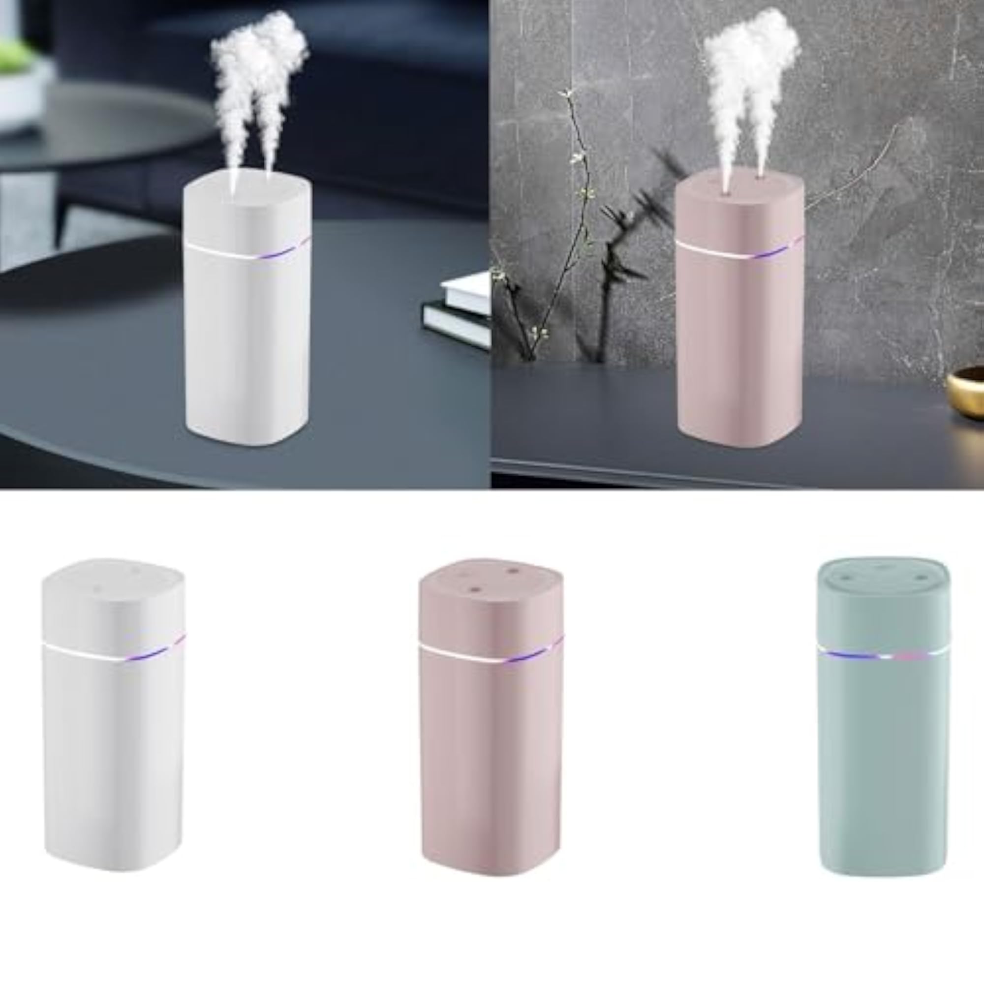 Desktop Humidifier with Ambient Night Light, Essential Oil Diffuser