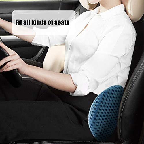 Kokyplo Memory Foam Lumbar Support Back Cushion Pillow Balanced Firmness For Lower Back Pain Relief - Ideal Back Pillow For Office Chair,Car Seat, Recliner, Bed (Black) #TOP6