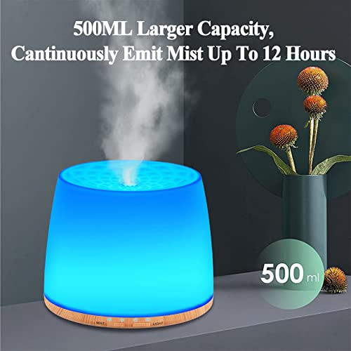 Kaheaum Humidifiers For Bedroom Large Room Baby Kids Nursery Home Hotel Office Plant, 500Ml Portable Ultrasonic Cool Mist Humidifier Aroma Essential Oil Diffusers With Led Night Light,Quiet,Auto Off #TOP4