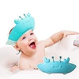 Se puede ajustar según el tamaño de la circunferencia de la cabeza del niño. Nuestra visera de ducha infantil es reutilizable y no se deformará después de su uso. Para niños de 0,5 a 9 años.