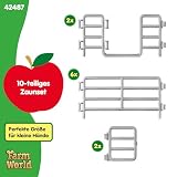 SCHLEICH Farm World | Weidezaun 42487 Bauernhof Zubehör Set mit 6 Zaunelementen & 2 Türen | passt zu Farm World Artikeln | Bauernhof Spielzeug für Kinder ab 3 Jahre | 10 Teile
