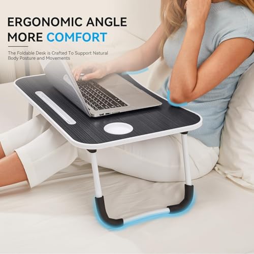 Image of RECLUSE Multi-Purpose Laptop Desk for Reading and Study Foldable Study Laptop Table, Study Table with Foldable Non-Slip Legs Reading Table Tray, Laptop Table, Laptop Stands, Laptop Desk