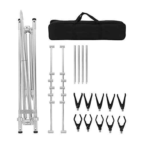 Support de canne à pêche rétractable en aluminium pour carpe