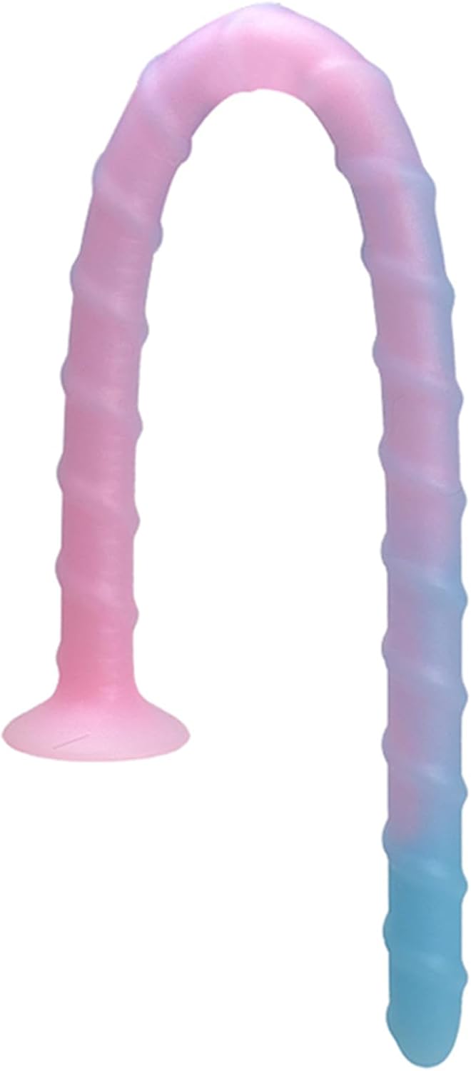 Super Long Luminous Dildo - Silicone Butt Toy Plug Soft Anal Plug Dildo Sex Toy Anal Dilator Adult Flexible Dildos for Women/Men - (L-24.21in)