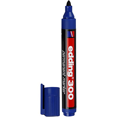 Marqueurs permanents Edding 300 bleus pour organiser vos cartons et boîtes de rangement
