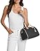 Michael Kors Grayson Medium Duffle Satchel, Silver-Tone Hardware/Black