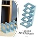 Homoyoyo 2pcs Adjustable Desktop Book Rack and Magazine Organizer, Blue, Space-Saving Book Holder Stand for Office and Home Desk Storage