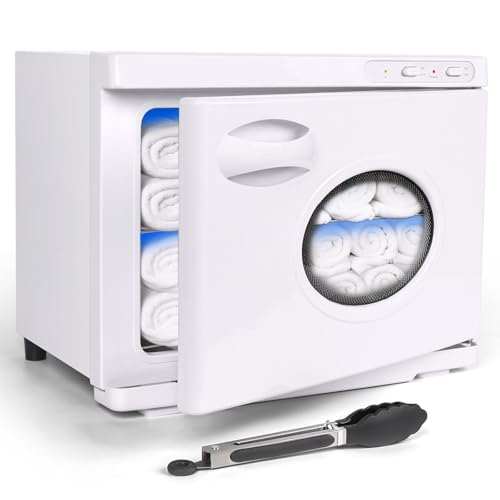 TopDirect Chauffe-Serviettes 23L avec Stérilisation UV, Chauffe Serviette de Massage Professionnel à Grande Capacité avec Fenêtre de Contrôle, Paniers INOX, Idéal...