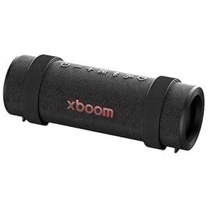 LG xboom Grab by will.i.am, xboom Signature Sound, Portable Bluetooth Speaker, up to 20 Hours of Playback, IP67 Dust and Water Resistant, MIL-STD 810H Durability, Adjustable Carrying Strap