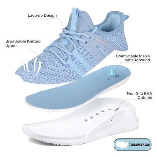 Tênis de corrida para meninos e meninas Runside, tênis leves e respiráveis, com cadarço, para corrid
