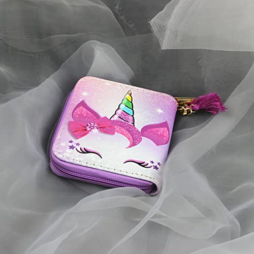 Timlee Cute Rainbow Unicorn Long Wallets Long Purse (Unicorn 1116)3