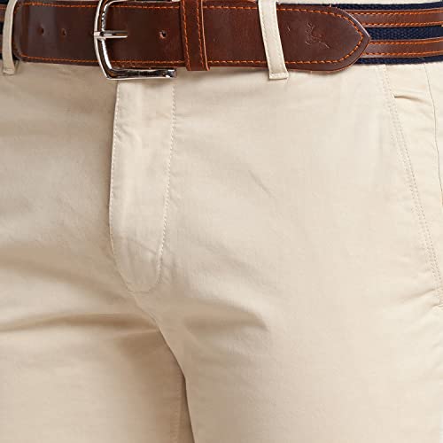 Image of Parx Men's Cotton Blend Solid Pattern Low Rise Tapered Fit Flat Front Casual Trouser