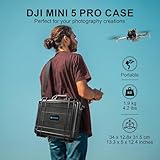 LEKUFEE Waterproof Hard Carrying Case for DJI Mini 5 Pro Drone, Fly More Combo, DJI RC 2/RC N3, Battery(6 pcs), Charging Hub, and Other Accessories(Case Only) - Image 4