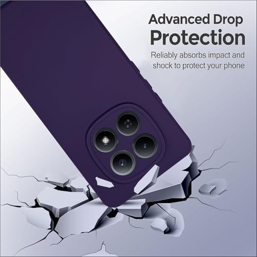 Image of SBMS Silicone Back Cover Case for Redmi Note 15 5G / Poco M8 5G | Soft Micro-Fibre Lining Inside | Camera Protection Bump | Shockproof Back Cover Case for Poco M8 5G (Candy Cloth Purple)